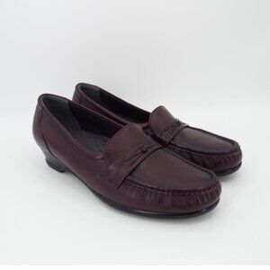 SAS Easier Antique Wine Tripad Comfort Leather Loafers Size 9N Narrow Width